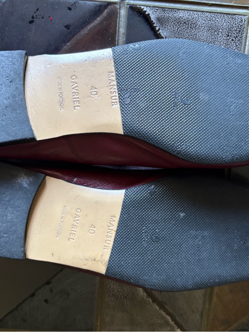 Mansur Gavriel Square Toe Mary Jane Flats Red Leather size 40 - Picture 5 of 6